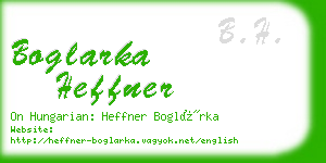 boglarka heffner business card